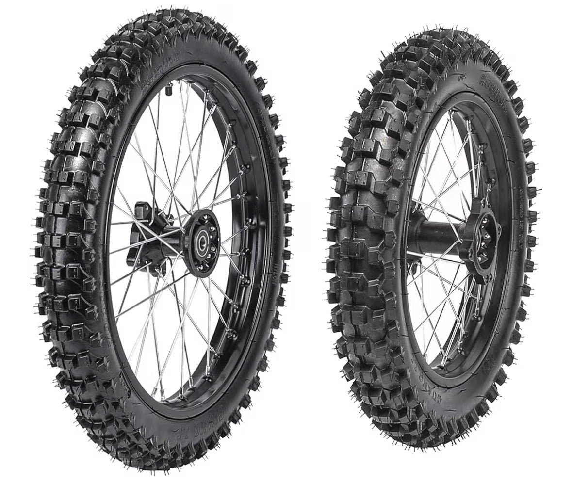 14 17 in dirt tires with rims and tires